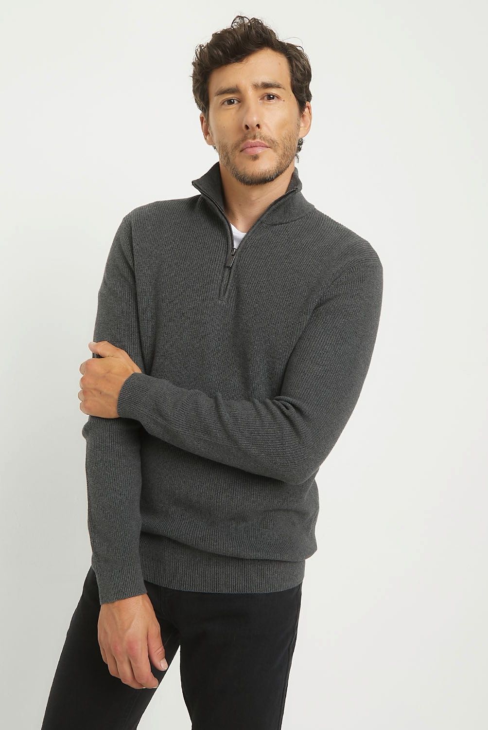 NEWPORT - Sweater Casual Algodón con Cremallera Newport Hombre