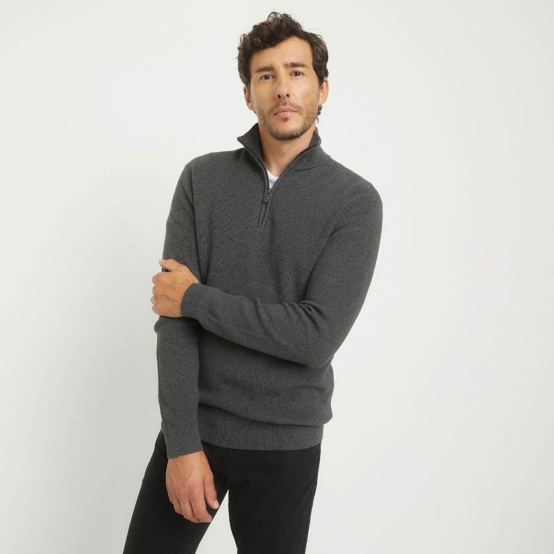 NEWPORT - Sweater Casual Algodón con Cremallera Newport Hombre
