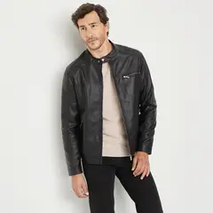 NEWPORT - Chaqueta Casual Cuero Hombre