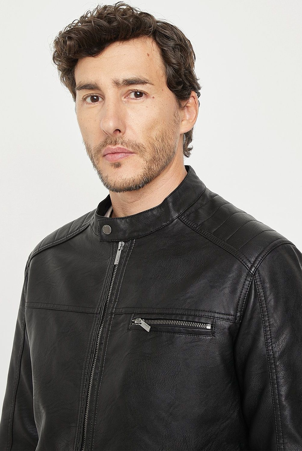 NEWPORT - Chaqueta Casual Cuero Hombre Newport