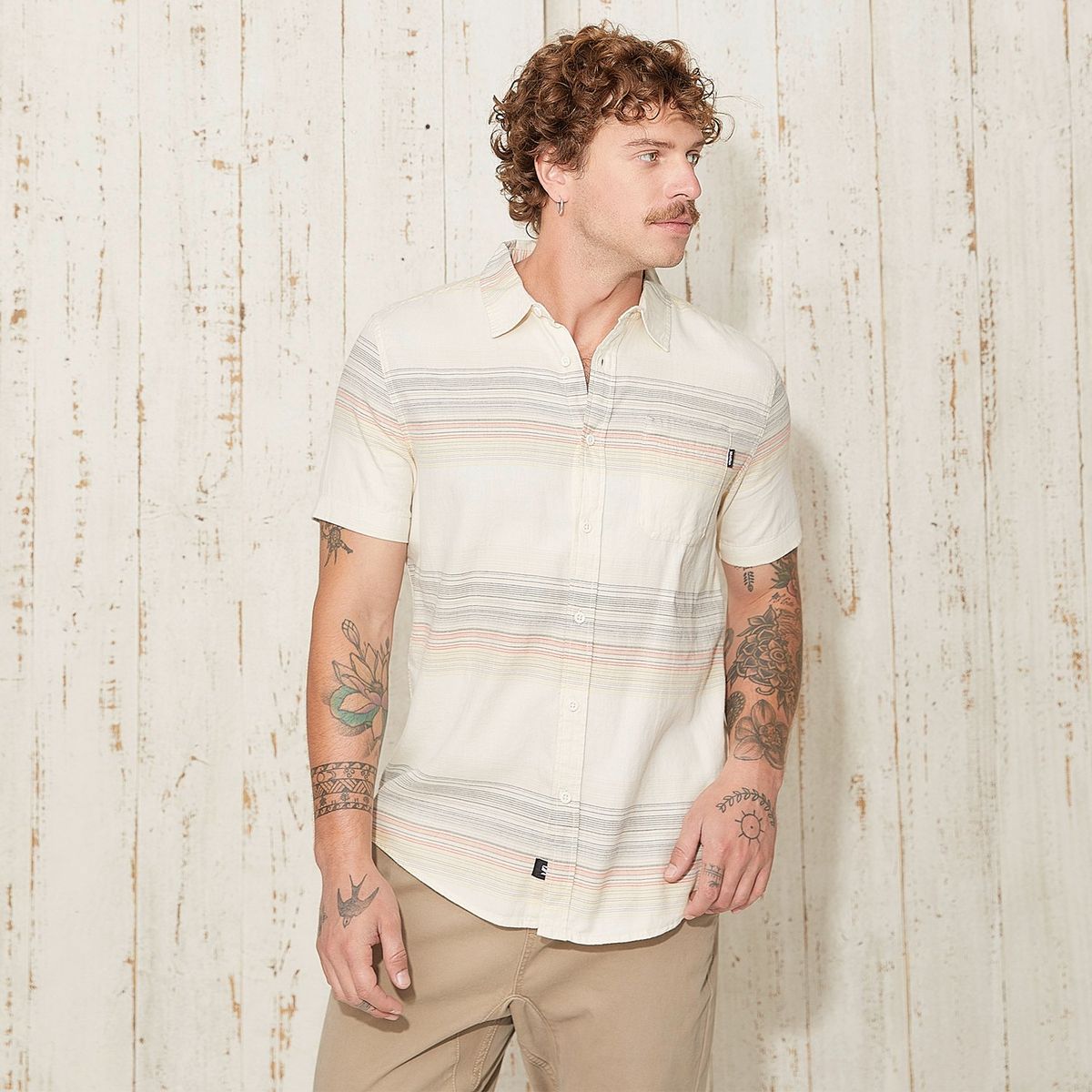 DOO AUSTRALIA - Camisa Casual a Rayas Doo Australia Algodón Hombre