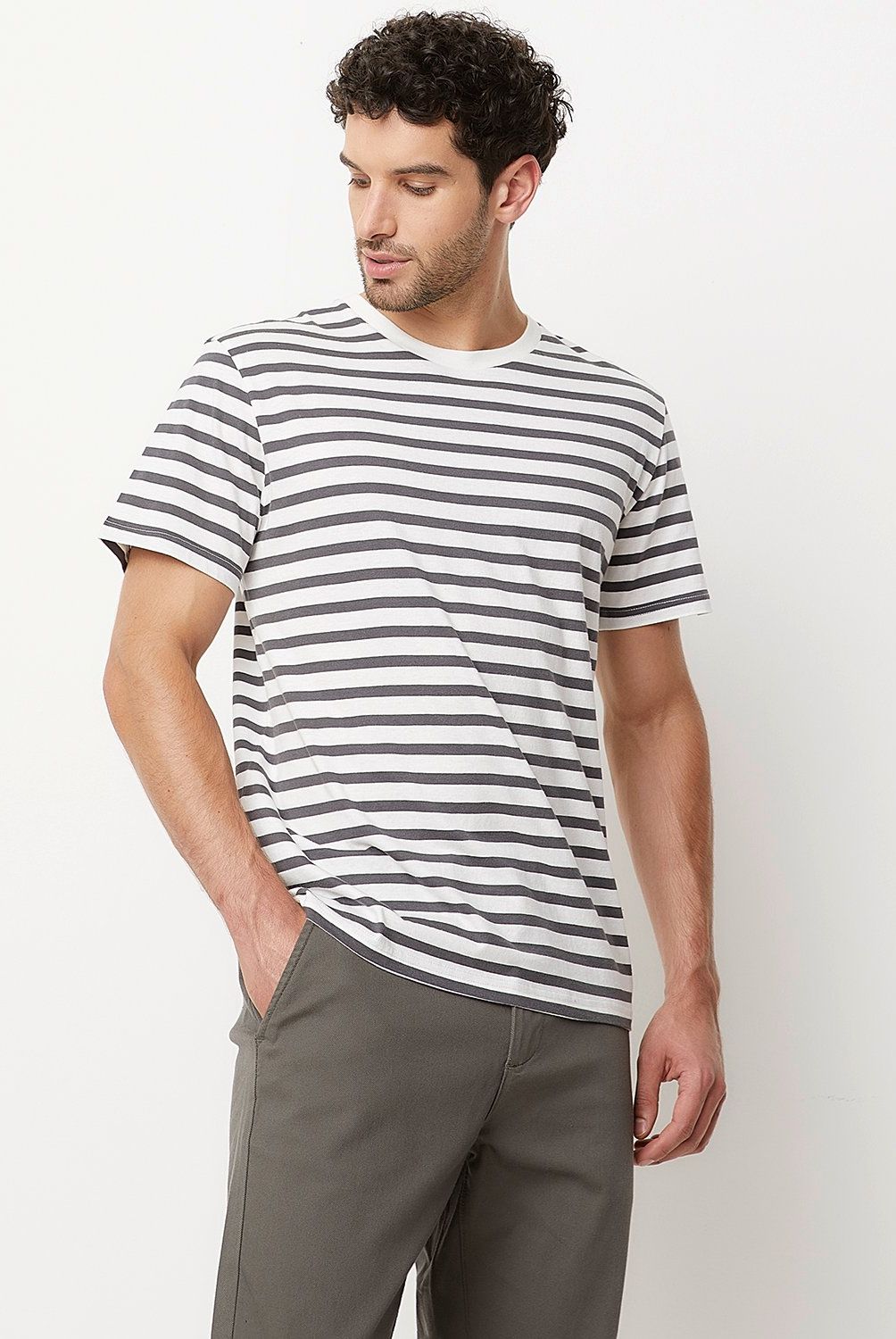 NEWPORT - Polera Newport Manga Corta Algodón Rayas Hombre Casual