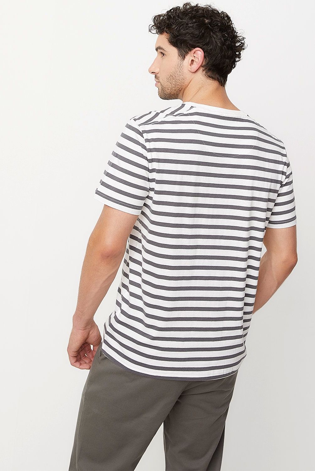 NEWPORT - Polera Newport Manga Corta Algodón Rayas Hombre Casual