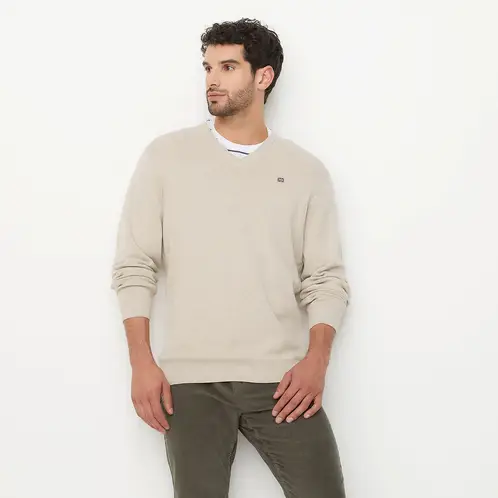 UNIVERSITY CLUB - Sweater Casual Algodón Hombre Cuello En V