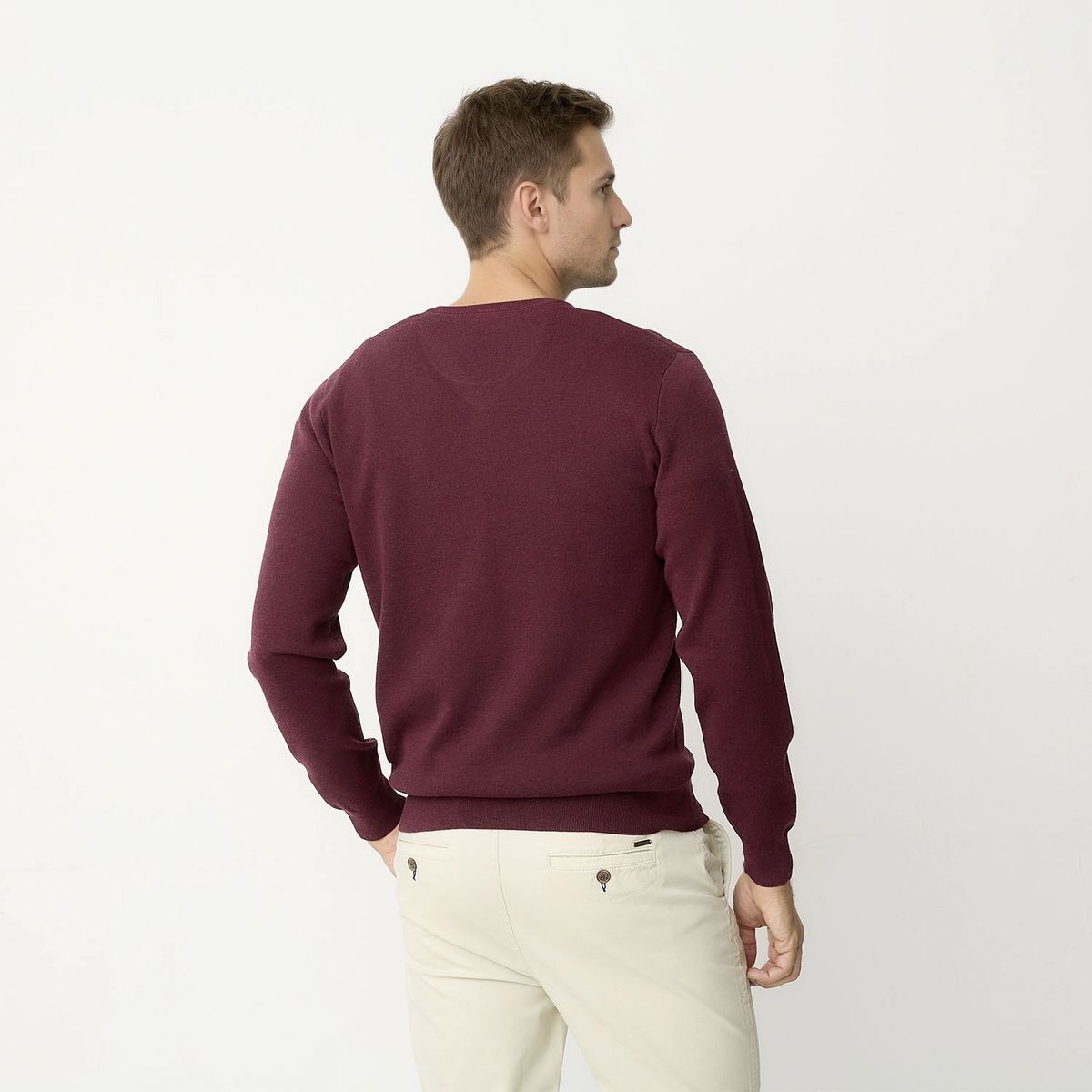 UNIVERSITY CLUB - Sweater Casual Algodón University Club Hombre Cuello En V