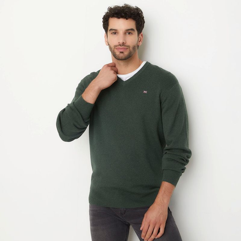 UNIVERSITY CLUB - Sweater Casual Algodón University Club Hombre Cuello En V