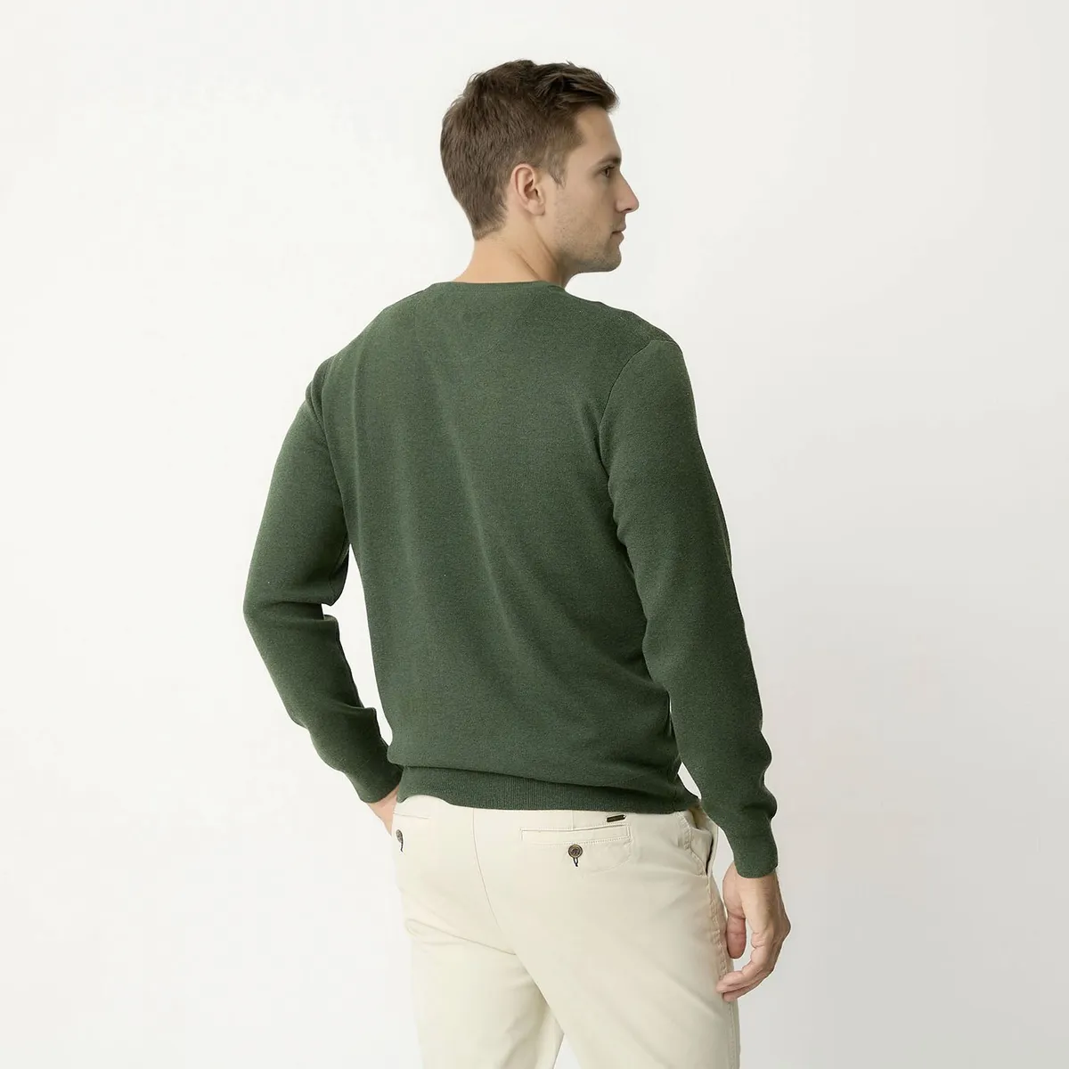 UNIVERSITY CLUB - Sweater Casual Algodón University Club Hombre Cuello En V