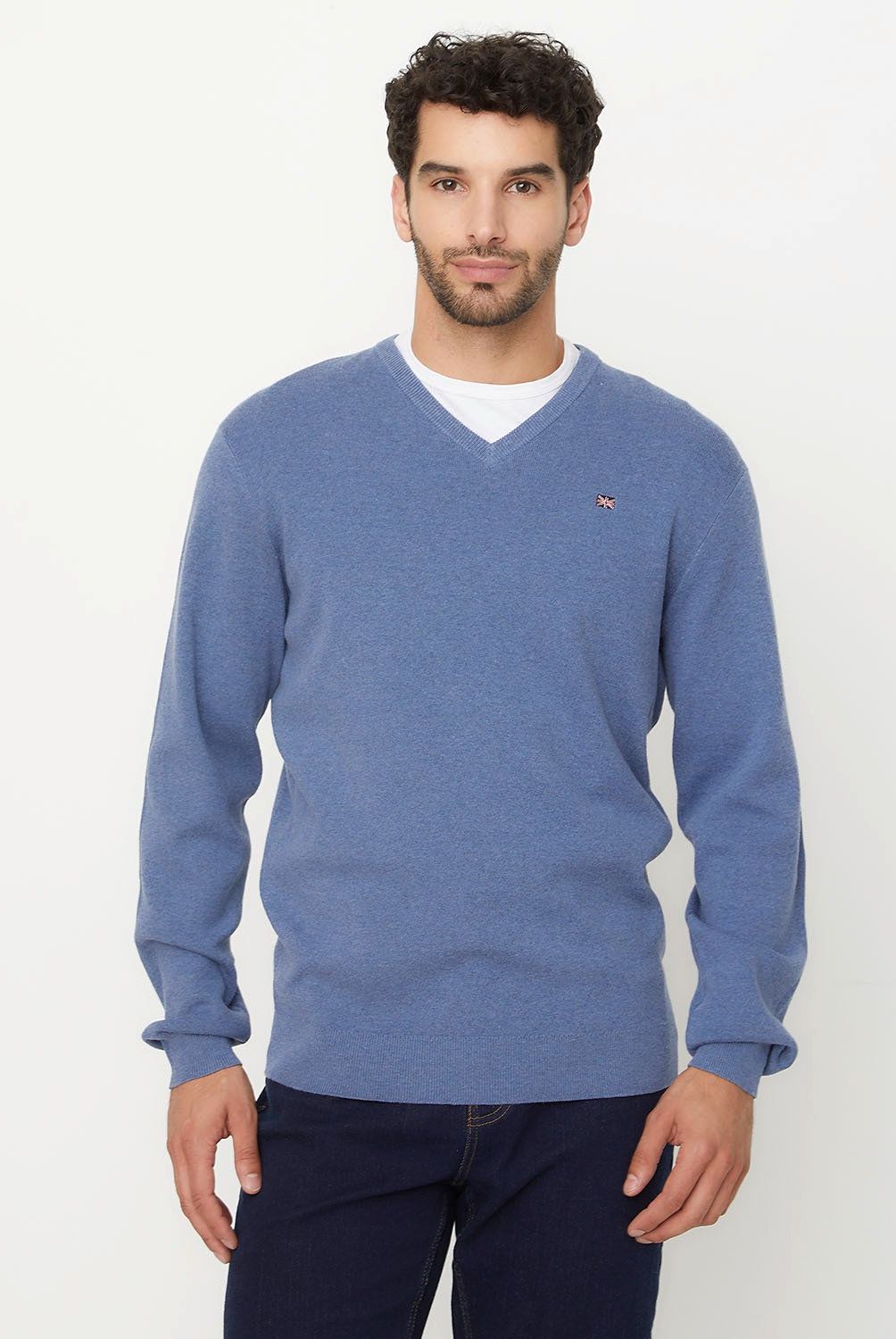 UNIVERSITY CLUB - Sweater Casual Algodón University Club Hombre Cuello En V