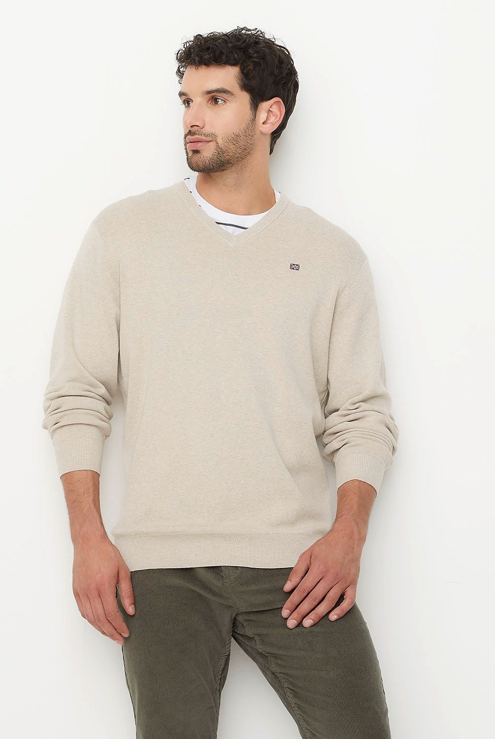 UNIVERSITY CLUB - Sweater Casual Algodón University Club Hombre Cuello En V