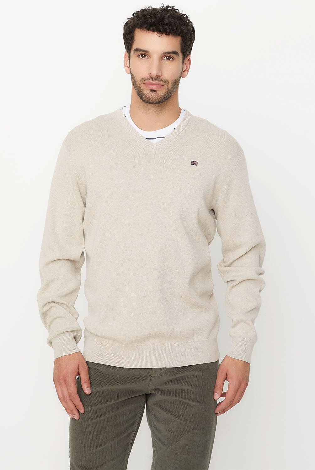 UNIVERSITY CLUB - Sweater Casual Algodón University Club Hombre Cuello En V