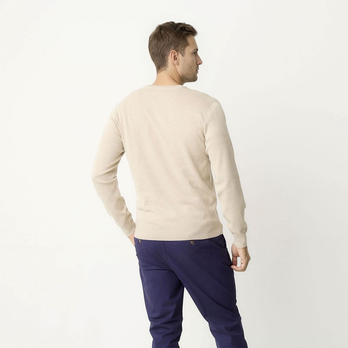 UNIVERSITY CLUB - Sweater Casual Algodón University Club Hombre Cuello En V