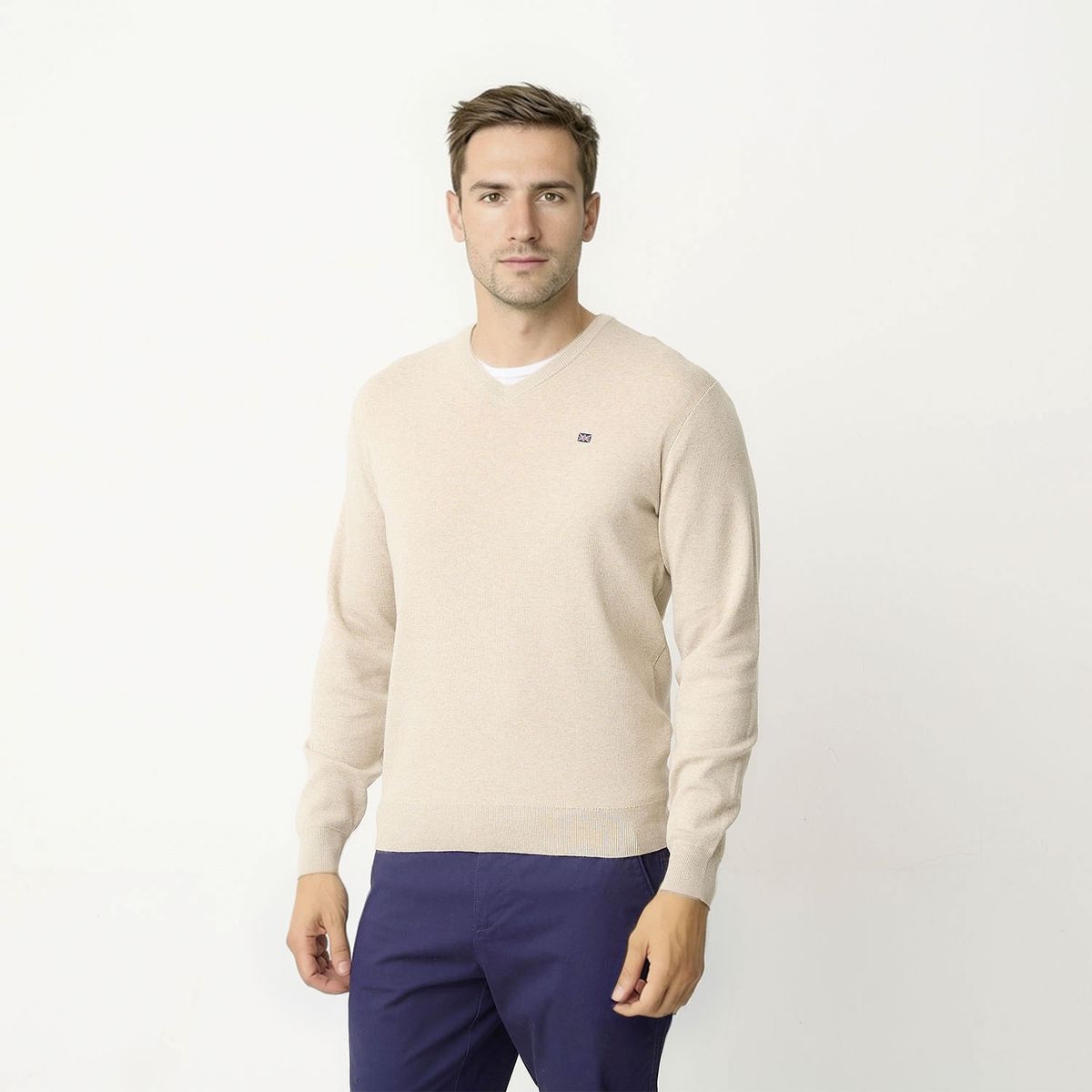 UNIVERSITY CLUB - Sweater Casual Algodón University Club Hombre Cuello En V