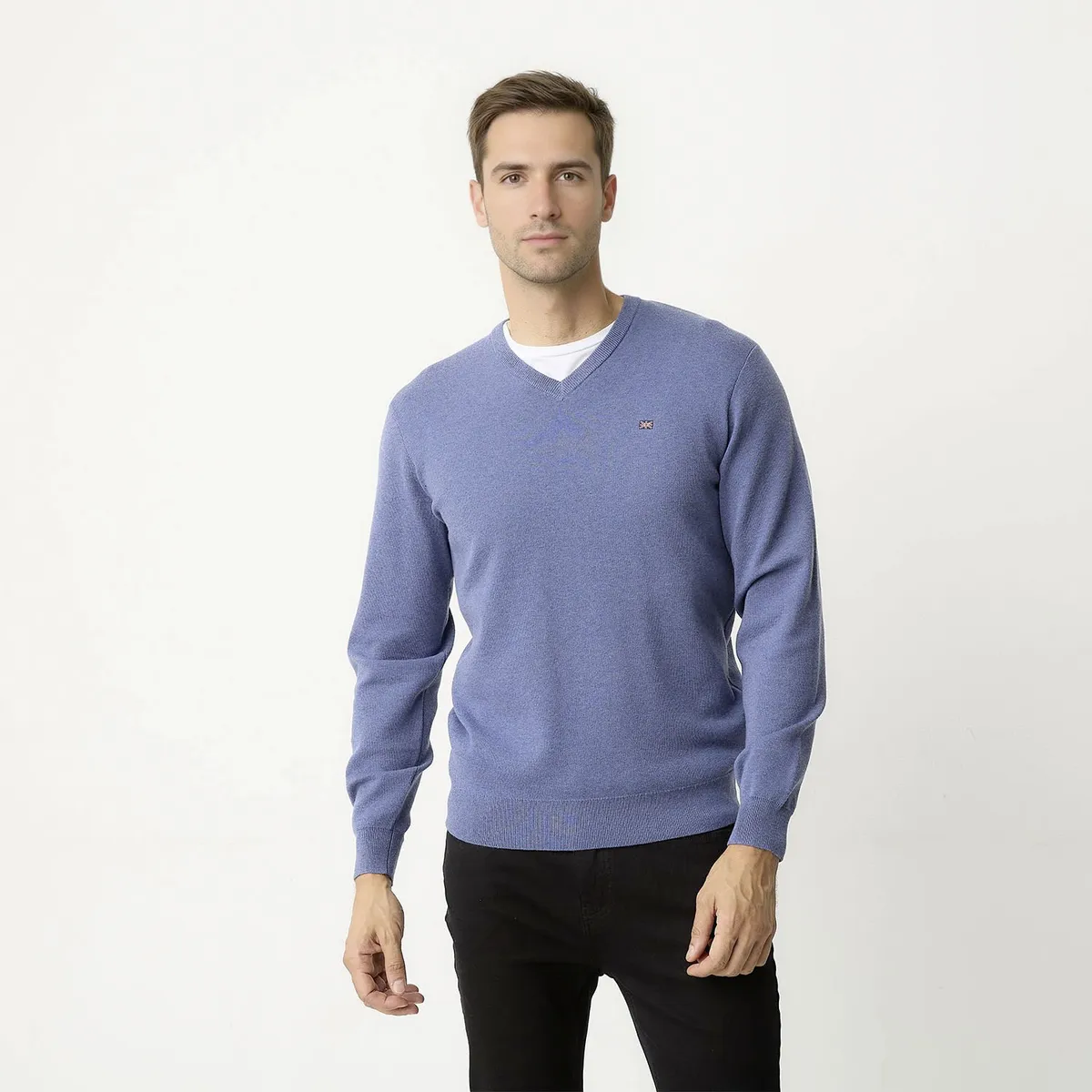 UNIVERSITY CLUB - Sweater Casual Algodón University Club Hombre Cuello En V