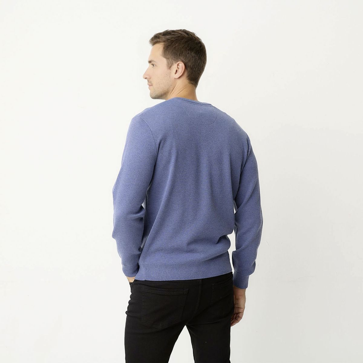 UNIVERSITY CLUB - Sweater Casual Algodón University Club Hombre Cuello En V