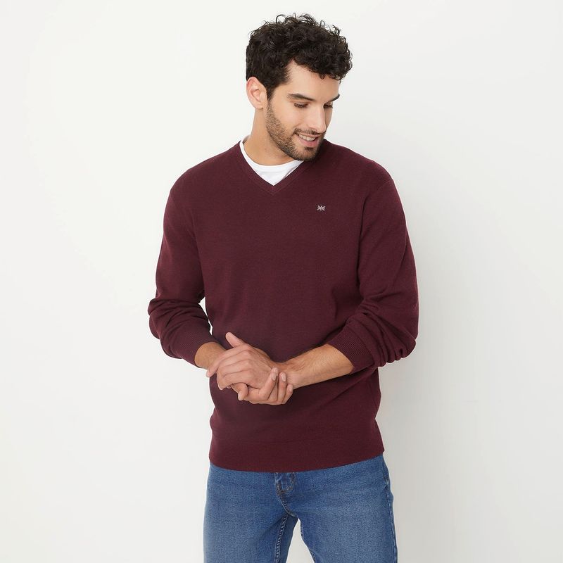 UNIVERSITY CLUB - Sweater Casual Algodón University Club Hombre Cuello En V