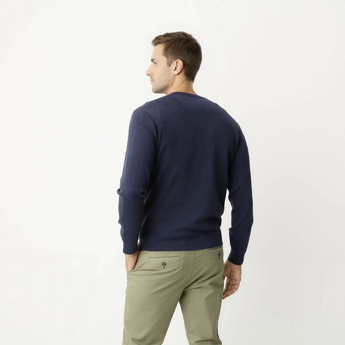 UNIVERSITY CLUB - Sweater Casual Algodón University Club Hombre Cuello En V