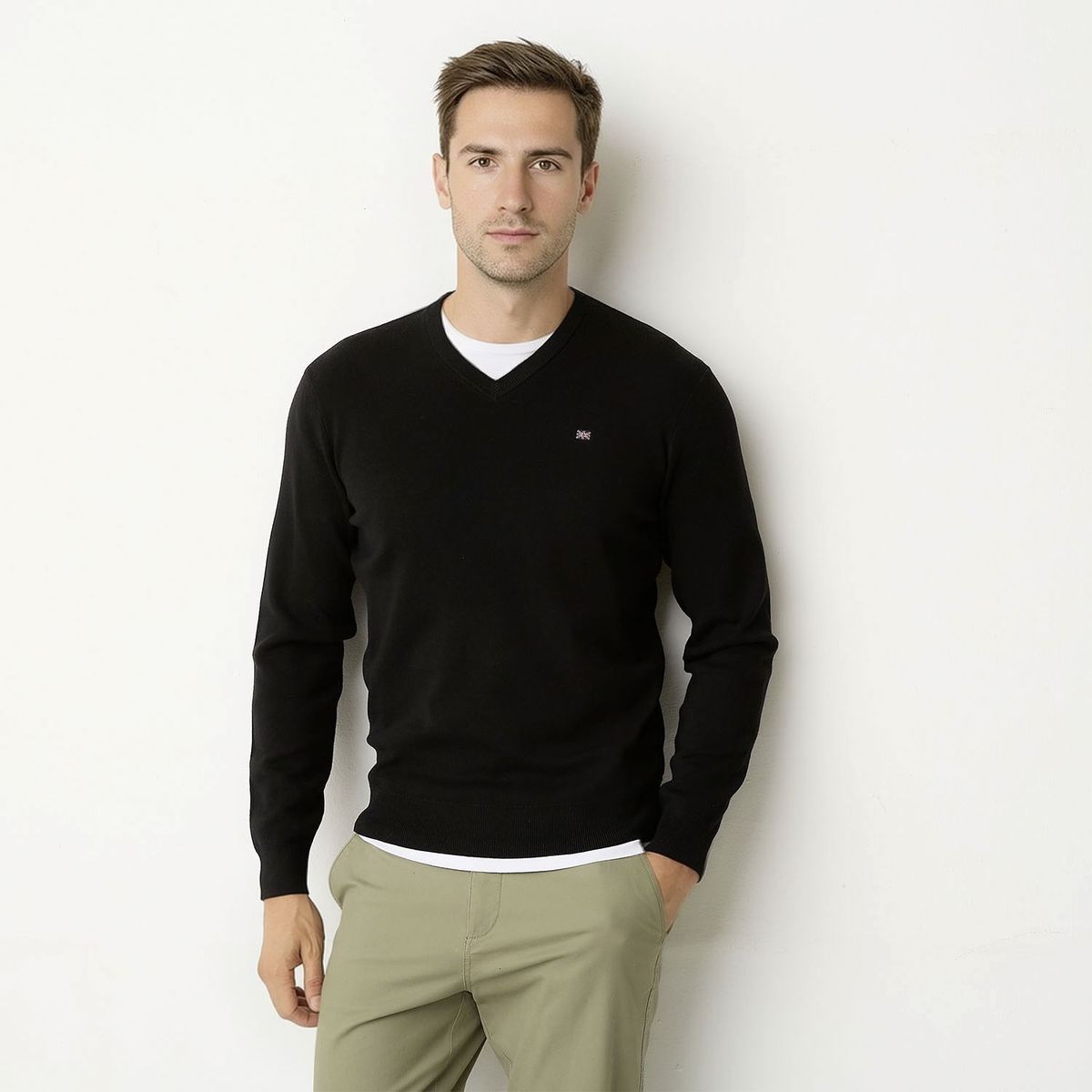 UNIVERSITY CLUB - Sweater Casual Algodón University Club Hombre Cuello En V