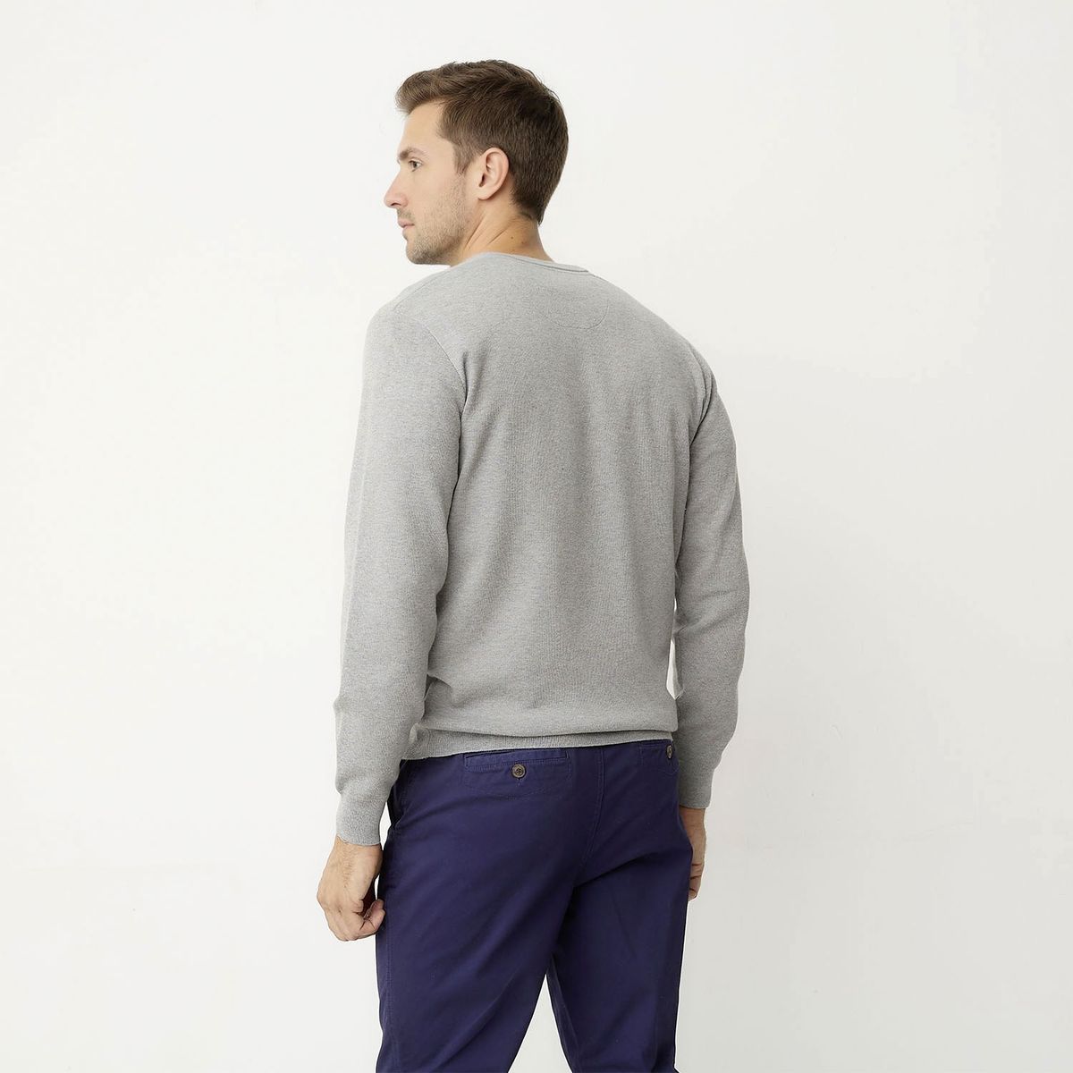 UNIVERSITY CLUB - Sweater Casual Algodón University Club Hombre Cuello En V