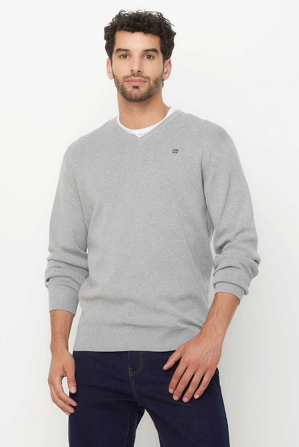 UNIVERSITY CLUB - Sweater Casual Algodón University Club Hombre Cuello En V
