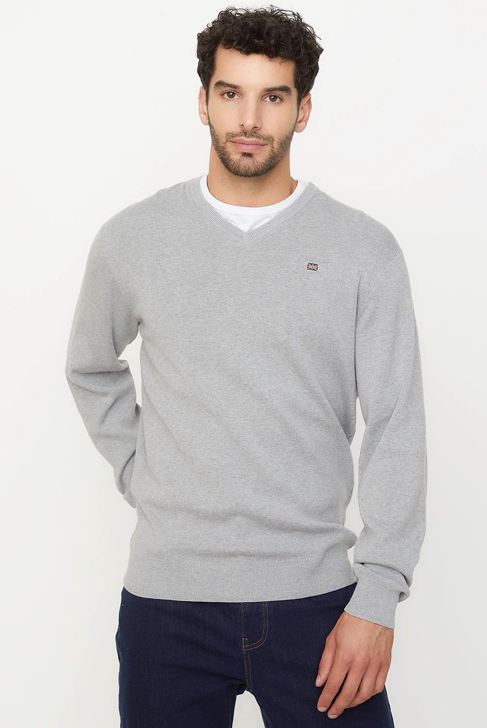 UNIVERSITY CLUB - Sweater Casual Algodón University Club Hombre Cuello En V