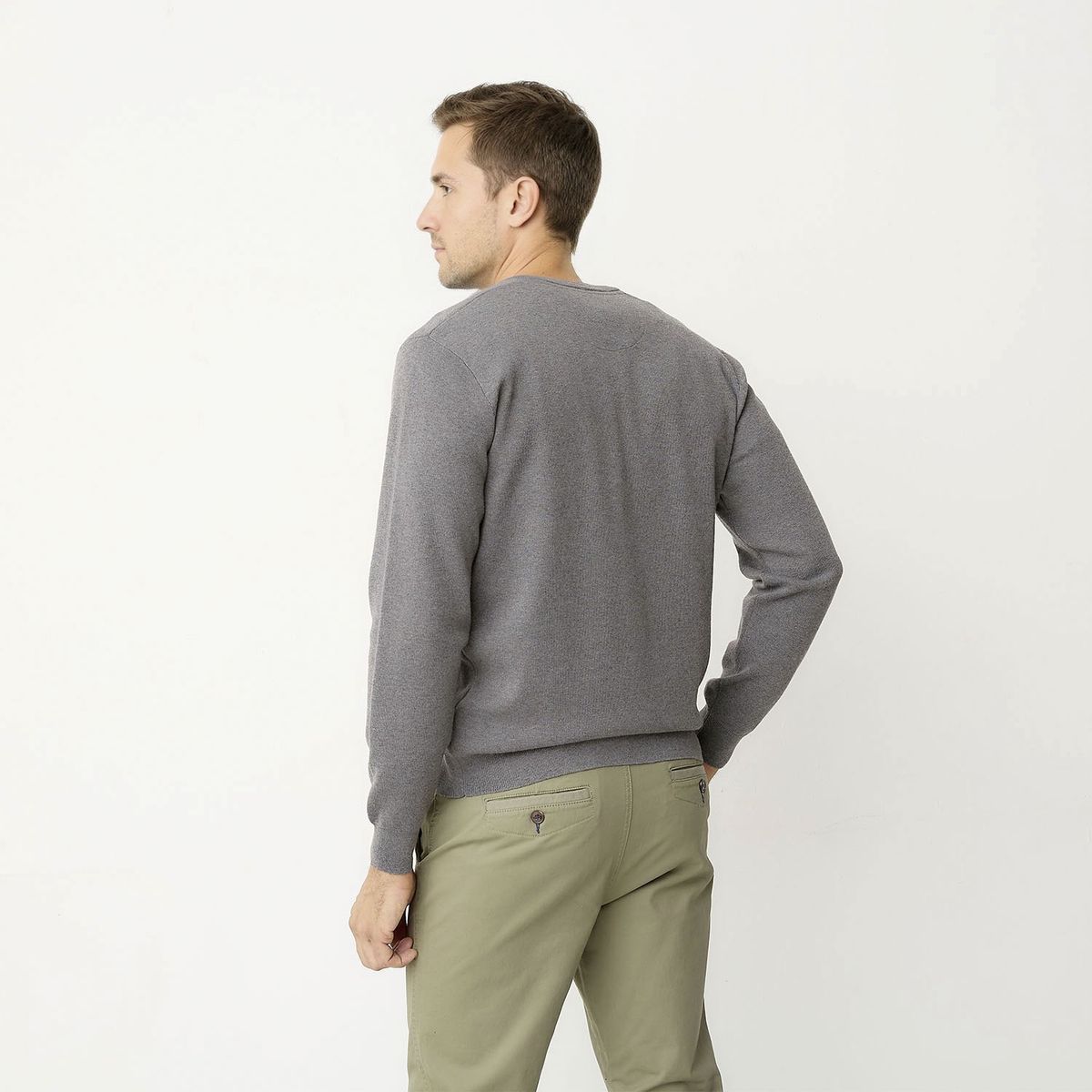 UNIVERSITY CLUB - Sweater Casual Algodón University Club Hombre Cuello En V