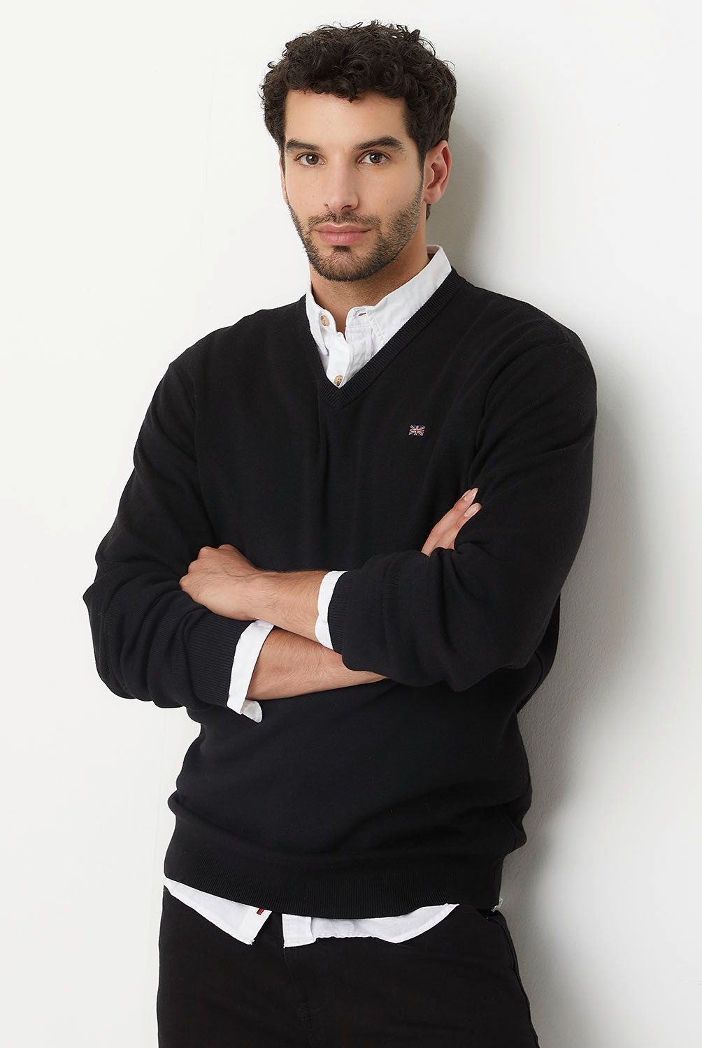 UNIVERSITY CLUB - Sweater Casual Algodón University Club Hombre Cuello En V