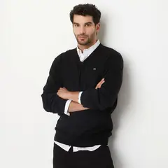 UNIVERSITY CLUB - Sweater Casual Algodón Hombre Cuello En V
