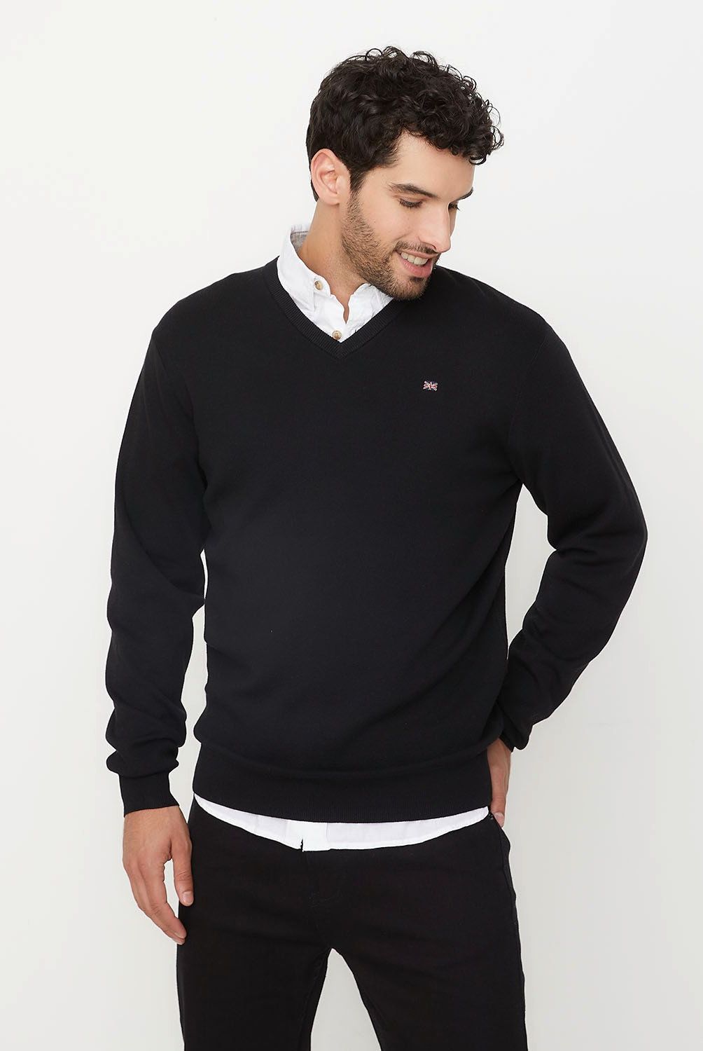UNIVERSITY CLUB - Sweater Casual Algodón University Club Hombre Cuello En V