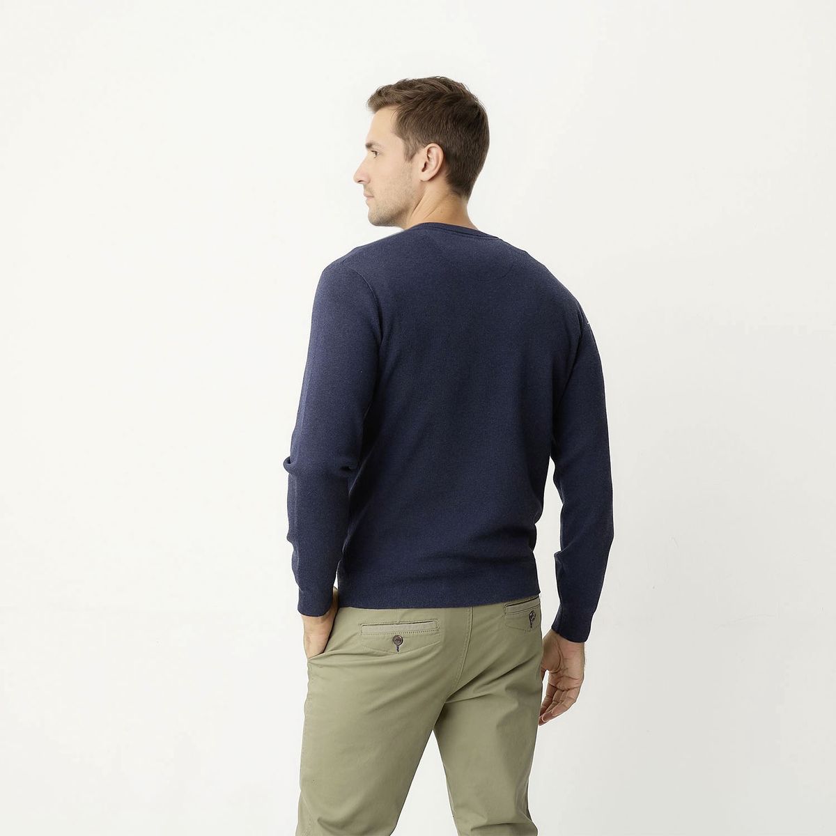 UNIVERSITY CLUB - Sweater Casual Algodón University Club Hombre Cuello En V