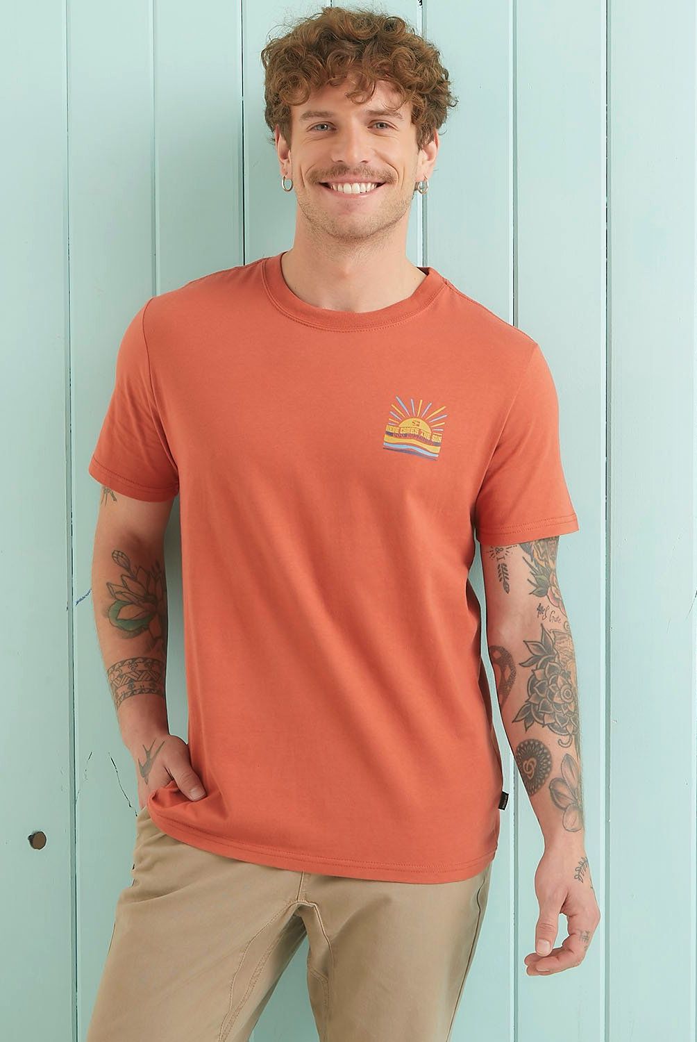 DOO AUSTRALIA - Polera Doo Australia Manga Corta Casual Algodón Hombre