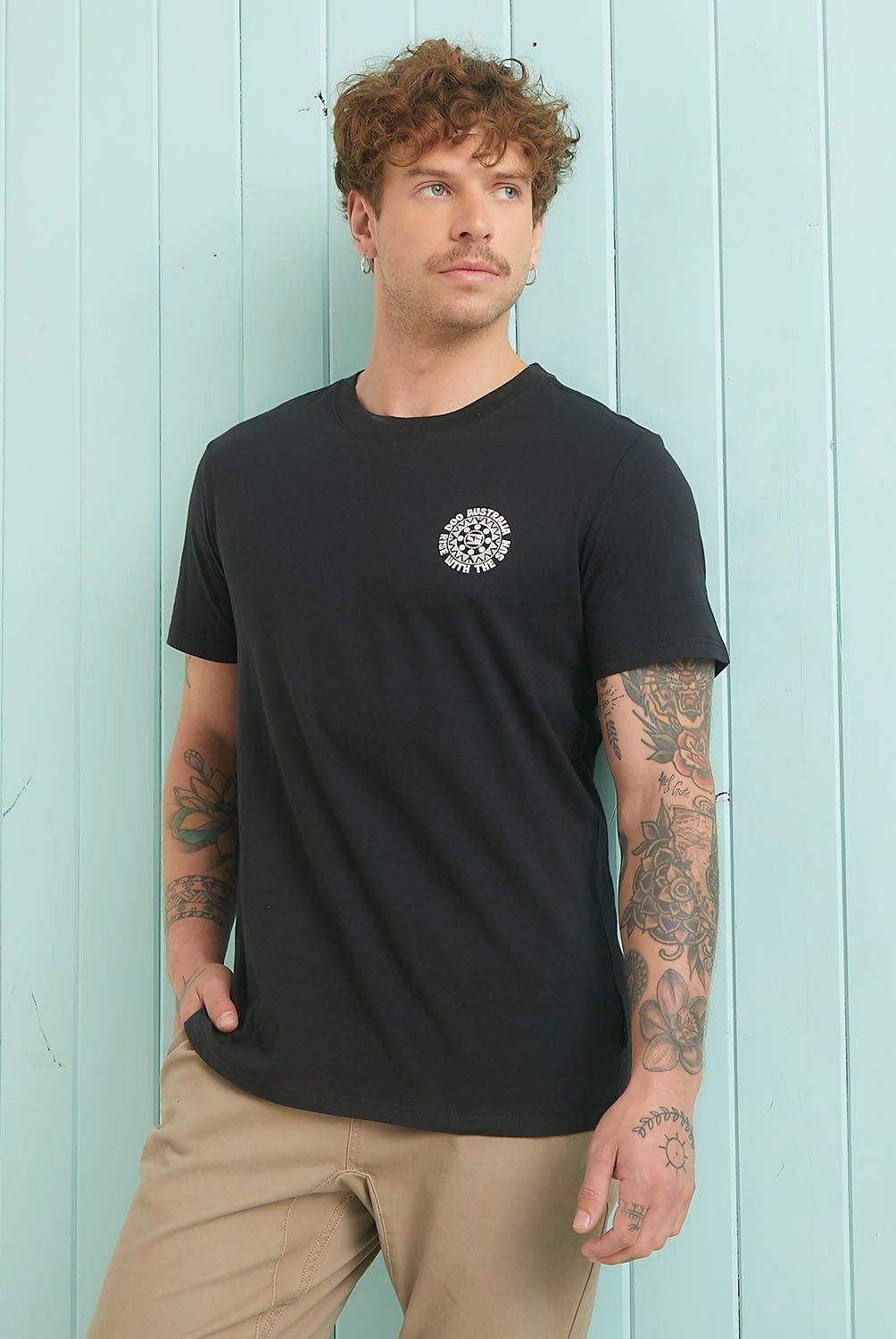DOO AUSTRALIA - Polera Doo Australia Manga Corta Casual Algodón Hombre