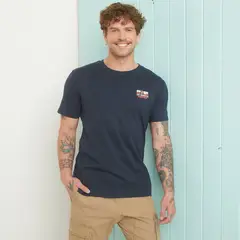 DOO AUSTRALIA - Polera Manga Corta Casual Algodón Hombre