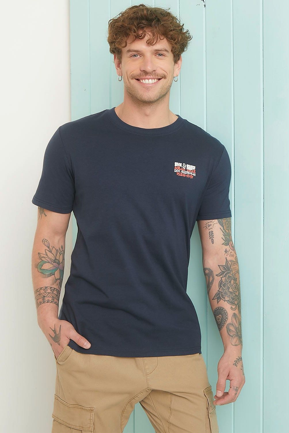 DOO AUSTRALIA - Polera Doo Australia Manga Corta Casual Algodón Hombre