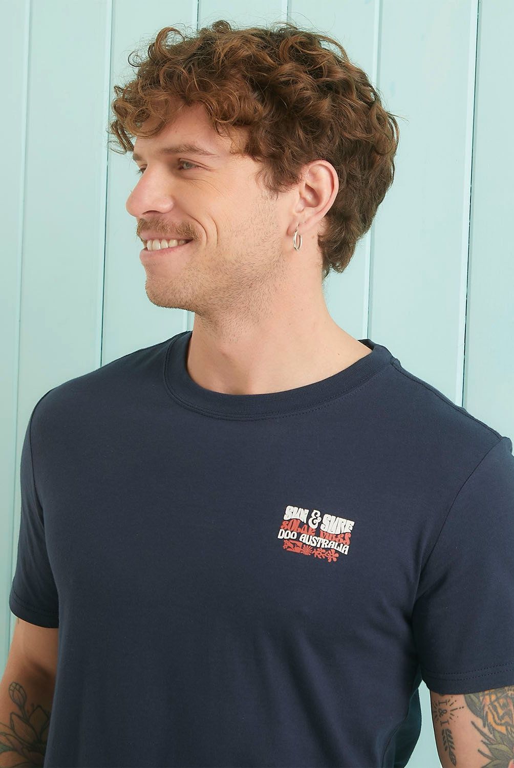 DOO AUSTRALIA - Polera Doo Australia Manga Corta Casual Algodón Hombre