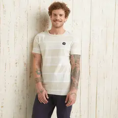 DOO AUSTRALIA - Polera Manga Corta Algodón Rayas Hombre