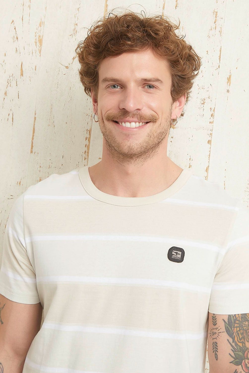 DOO AUSTRALIA - Polera Doo Australia Manga Corta Algodón Rayas Hombre