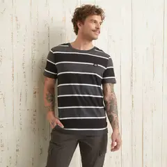 DOO AUSTRALIA - Polera Manga Corta Algodón Rayas Hombre