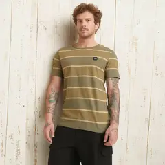 DOO AUSTRALIA - Polera Manga Corta Algodón Rayas Hombre