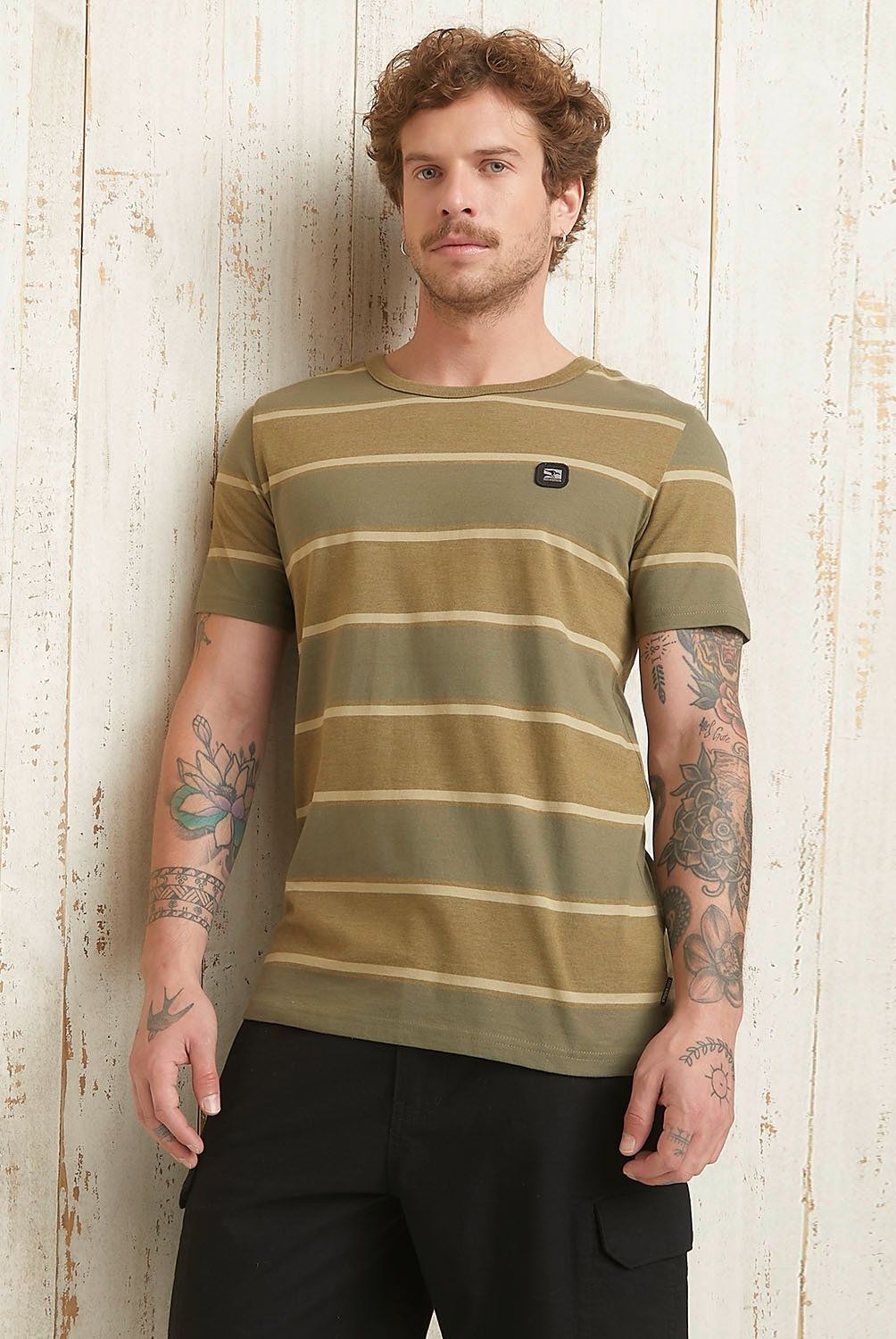 DOO AUSTRALIA - Polera Doo Australia Manga Corta Algodón Rayas Hombre