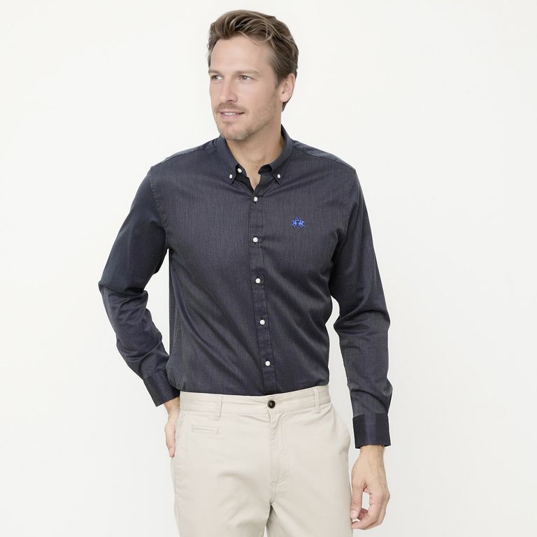 Camisa Manga Larga Casual Hombre