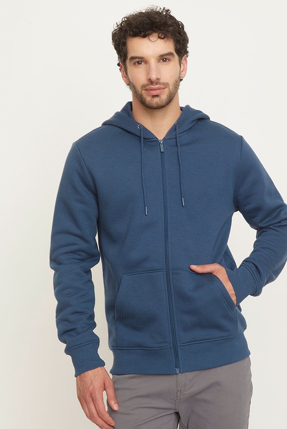 NEWPORT - Polerón con Cremallera y Gorro Newport Algodón Hombre