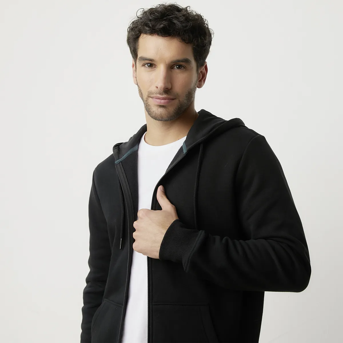 NEWPORT - Polerón con Cremallera y Gorro Newport Algodón Hombre