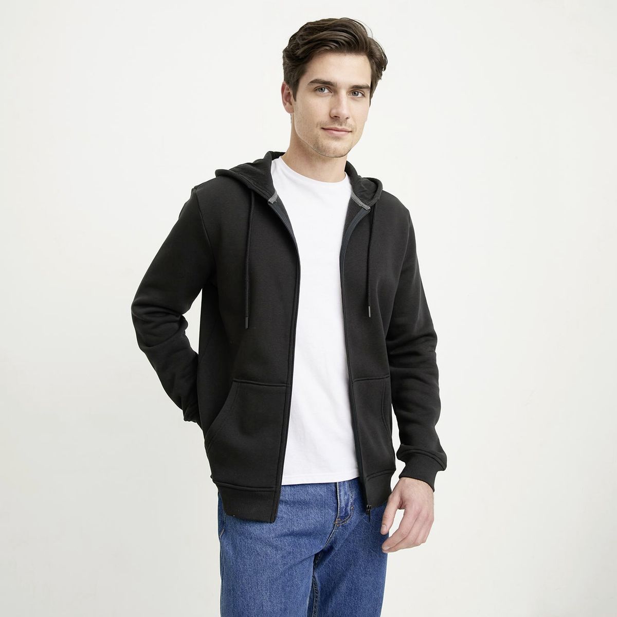 NEWPORT - Polerón con Cremallera y Gorro Newport Algodón Hombre
