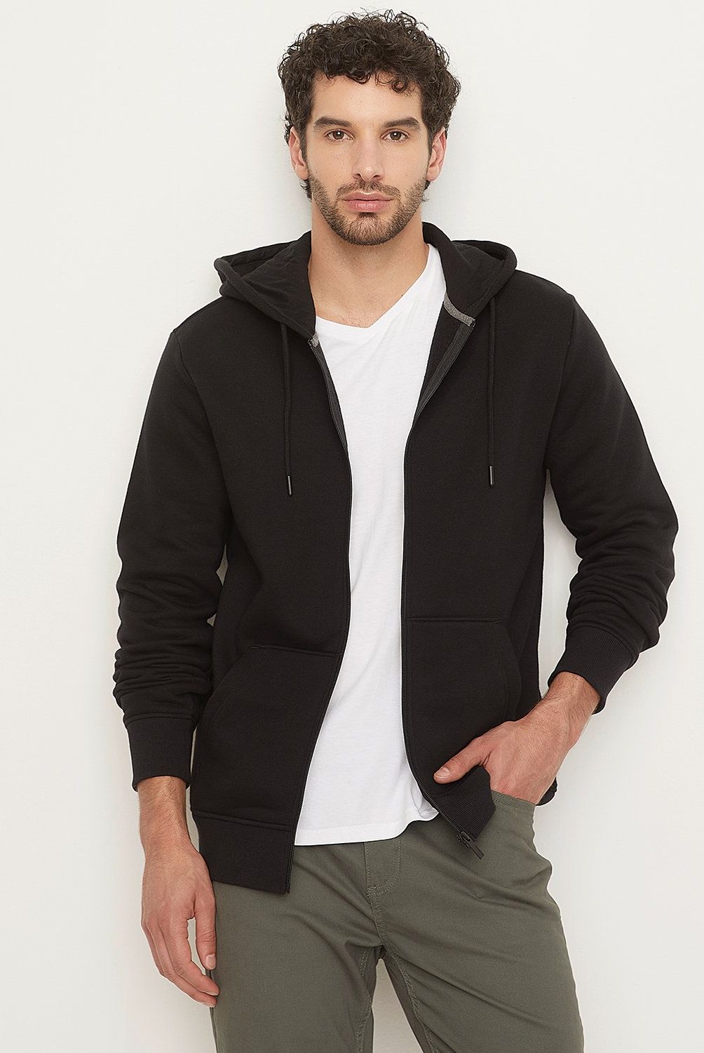NEWPORT - Polerón con Cremallera y Gorro Newport Algodón Hombre