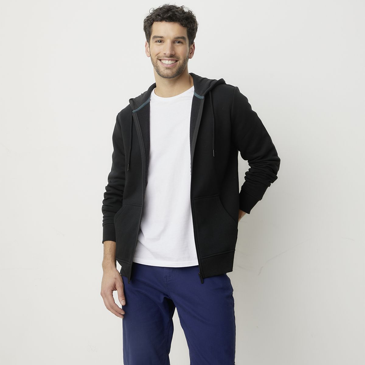 NEWPORT - Polerón con Cremallera y Gorro Newport Algodón Hombre