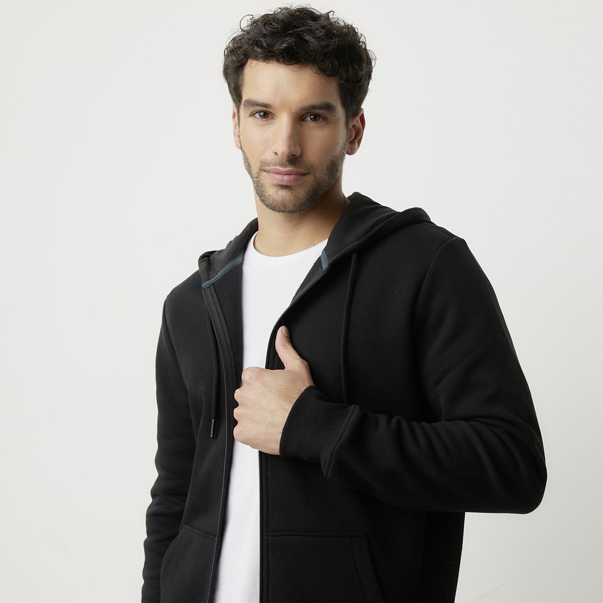 NEWPORT - Polerón con Cremallera y Gorro Newport Algodón Hombre