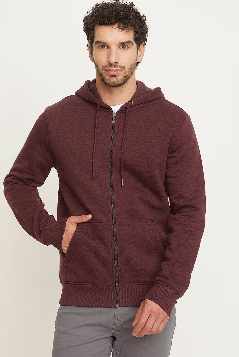 NEWPORT - Polerón con Cremallera y Gorro Newport Algodón Hombre
