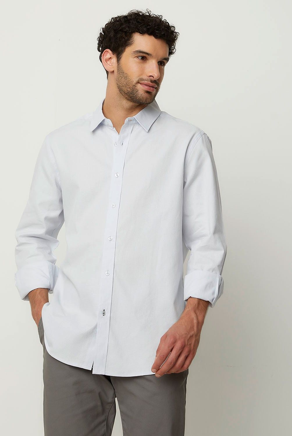 NEWPORT - Camisa Casual Hombre Newport Algodón Manga Larga