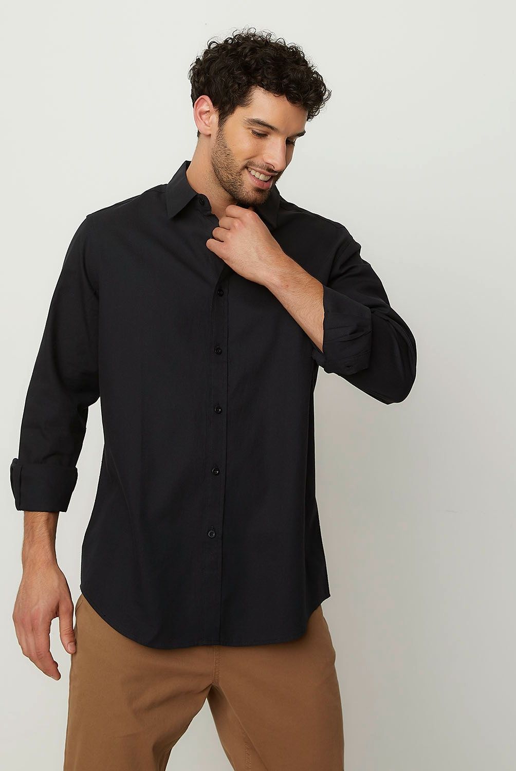 NEWPORT - Camisa Casual Hombre Newport Algodón Manga Larga