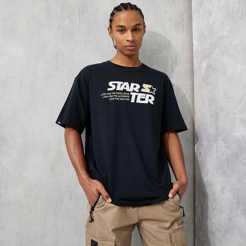 STARTER - Polera Manga Corta Algodón Relaxed Fit Hombre Starter